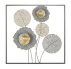 Decoratiune metalica de perete, Sqity Multicolor, l50xA3,8xH50 cm
