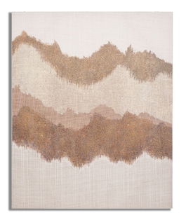 Tablou pictat manual, Browny Multicolor, 80 x 100 cm