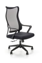 Scaun de birou ergonomic tapitat cu stofa, Lindon Negru, l61xA65xH113-123 cm