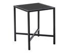 Masa de cafea din sticla si metal, Osric B Negru, L40xl40xH50 cm