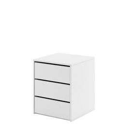 Noptiera din pal cu 3 sertare Idea 13 Alb Mat, l50xA47xH60 cm