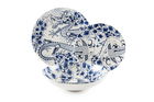 Set vesela din ceramica, 18 piese, Zen Dinner Alb / Albastru