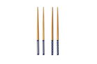 Set 4 betisoare chinezesti din bambus Chopsticks Natural / Albastru, L22,5 cm