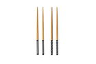 Set 4 betisoare chinezesti din bambus Chopsticks Natural / Negru, L22,5 cm