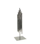 Decoratiune metalica Tubes Crom, L12xl12xH38 cm