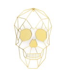 Decoratiune metalica de perete Skull Auriu, l38xA6xH60 cm