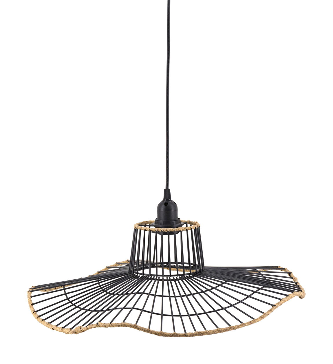 Lustra Irregular Ceiling Negru / Natural