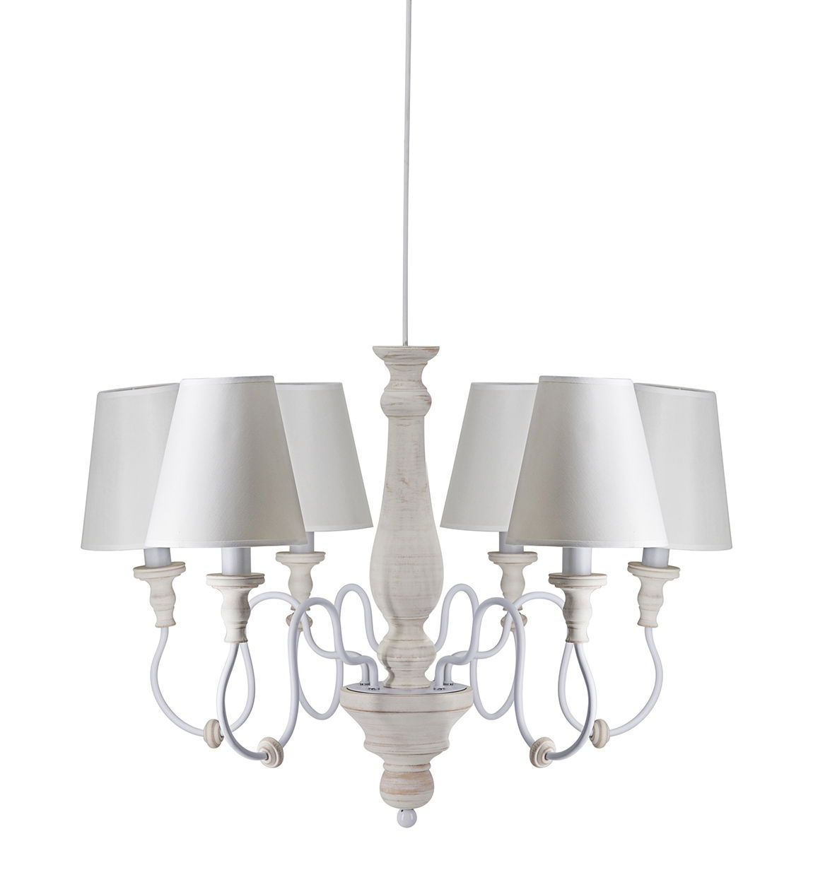 Lustra Wooden SP6 Alb / Ivoir