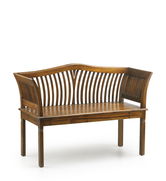 Banca din lemn Katrini Nuc, l117xA47xH76 cm
