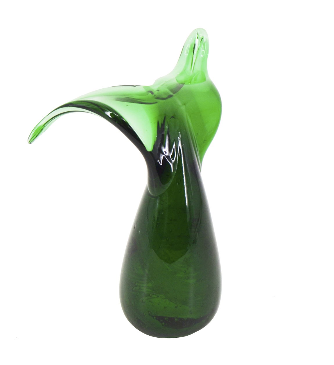 Decoratiune din sticla, Atlantis Marine Fins Verde, L14xl13xH16 cm