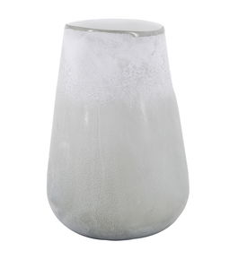 Vaza decorativa din sticla, Atlantis Tall Alb / Ivoir, Ø20xH33 cm