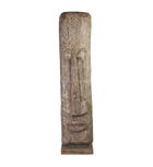 Decoratiune din lemn de tec, Large Totem Natural, L40xl40xH200 cm