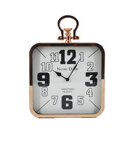 Ceas de perete Athens Square Negru / Cupru, L25xl25 cm