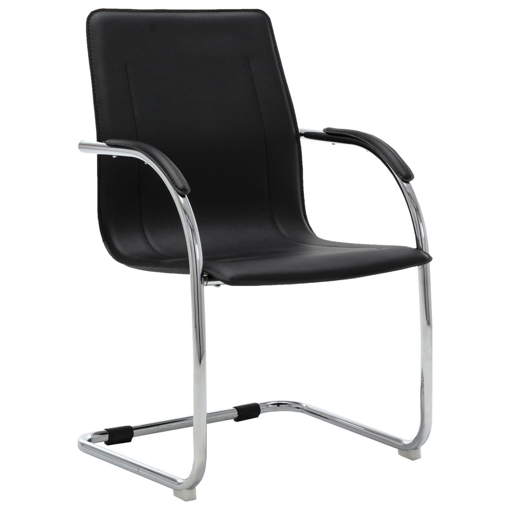 Scaun de birou tapitat cu piele ecologica, Axel Negru, l55xA59xH88 cm
