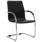 Scaun de birou tapitat cu piele ecologica, Axel Negru, l55xA59xH88 cm