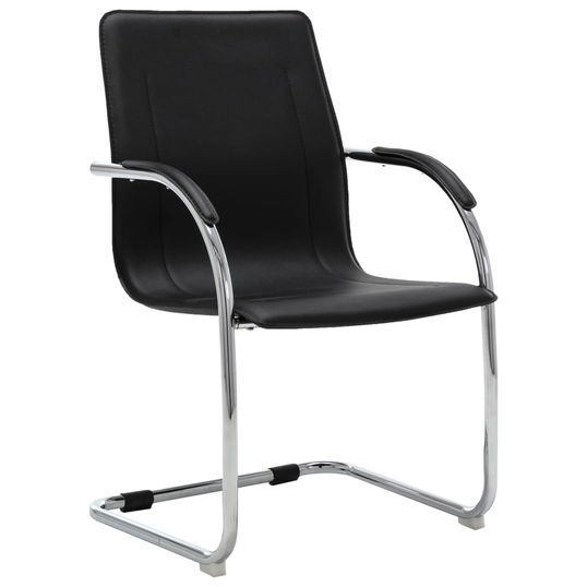 Scaun de birou tapitat cu piele ecologica, Axel Negru, l55xA59xH88 cm