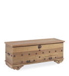 Banca din lemn cu 2 sertare si spatiu de depozitare, Teak Anne Large Natural, l120xA40xH48 cm