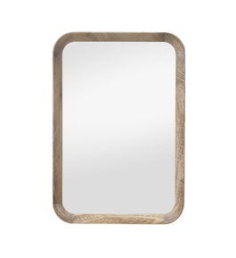 Oglinda decorativa din lemn de paulownia, Dakota Rectangular Natural, l45xH65 cm