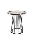 Masa de cafea din metal, Antique Aged Small Alama / Negru, Ø45xH50 cm