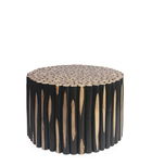 Masa de cafea din lemn, Cody Large Negru / Natural, Ø70xH50 cm
