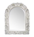 Oglinda decorativa Half Arch Alb Antichizat, l90xH120 cm