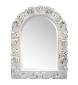 Oglinda decorativa Half Arch Alb Antichizat, l90xH120 cm