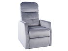 Fotoliu Recliner tapitat cu stofa, Arezo Velvet Gri, l63xA76xH100 cm