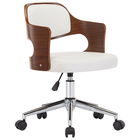 Scaun de birou tapitat cu piele ecologica, Connor Nuc, l47,5xA53xH68-76 cm