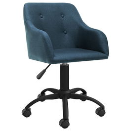 Scaun de birou tapitat cu stofa, Ivie, l53xA51,5xH81-93 cm