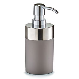 Dozator pentru sapun din plastic si inox, Taupe matte, Ø 6,5xH17 cm
