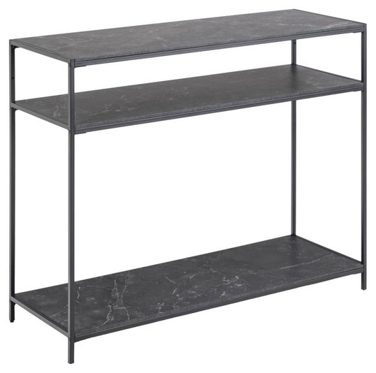 Consola din pal si metal, Infinity Negru, l100xA35xH79 cm