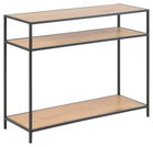 Consola din pal si metal, Seaford III Stejar Wild / Negru, l100xA35xH79 cm