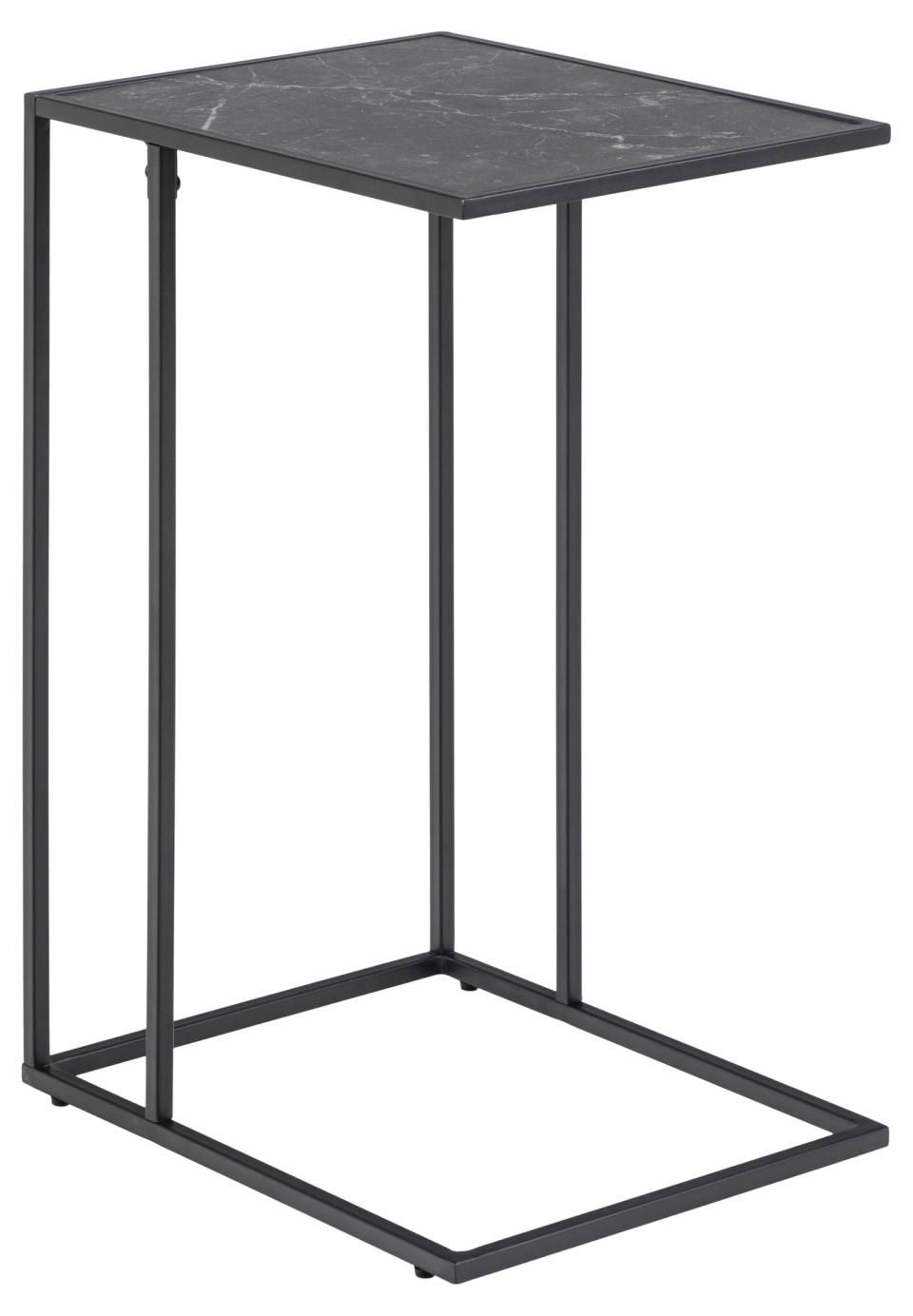 Masuta suport telefon din pal si metal, Infinity Negru, L43xl35xH63 cm
