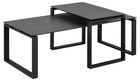 Set 2 mese de cafea din ceramica si metal, Katrine Negru, L115xl55xH37,5 cm / L69xl40xH45 cm