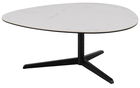 Masa de cafea din sticla, ceramica si metal, Barnsley Small Alb / Negru, L84xl77xH34 cm