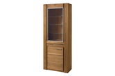 Vitrina din furnir si pal, cu 2 usi Velvet 10 Stejar Rustic, l75xA42xH200 cm