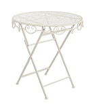 Masa pliabila de gradina / terasa din metal, Giselle Crem, Ø70xH74 cm