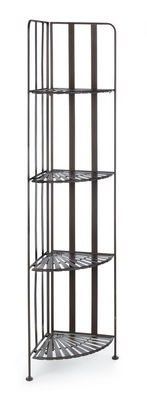 Raft pliabil pentru gradina / terasa, din metal, Ray Corner Tall Maro Inchis, L49xl36xH159 cm