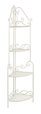 Raft pliabil pentru gradina / terasa, din metal, Giselle Corner Tall Crem, L49xl34xH168 cm