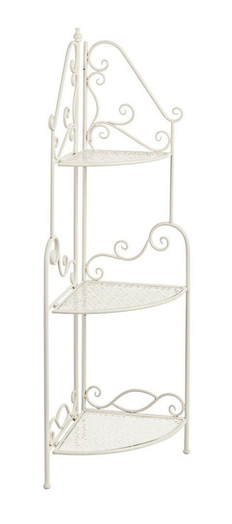 Raft pliabil pentru gradina / terasa, din metal, Giselle Corner Small Crem, L49xl34xH127 cm