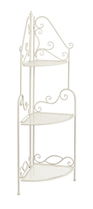 Raft pliabil pentru gradina / terasa, din metal, Giselle Corner Small Crem, L49xl34xH127 cm