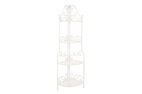 Raft pliabil pentru gradina / terasa, din metal, Emily Corner Tall Crem, L48xl35xH165,5 cm
