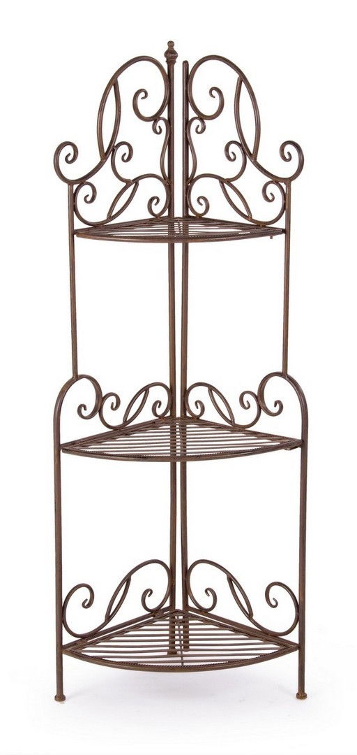Raft pliabil pentru gradina / terasa, din metal, Melanie Corner Small Maro, L48xl33xH124 cm