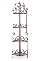 Raft pliabil pentru gradina / terasa, din metal, Melanie Corner Tall Maro, L48xl33xH164 cm