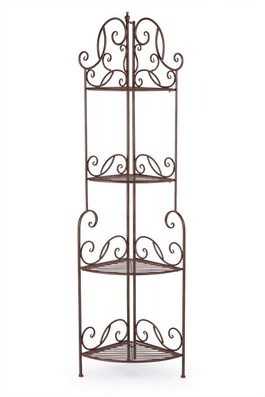 Raft pliabil pentru gradina / terasa, din metal, Melanie Corner Tall Maro, L48xl33xH164 cm