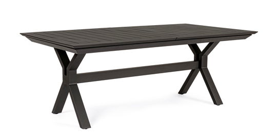 Masa extensibila de gradina / terasa din metal, Kenyon Large Antracit, L200-300xl110xH76 cm