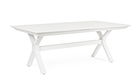 Masa extensibila de gradina / terasa din metal, Kenyon Large Alb, L200-300xl110xH76 cm