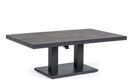 Masa de gradina / terasa din ceramica si metal, cu inaltime reglabila, Truman Antracit, L140xl85xH49-72 cm