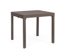 Masa extensibila de gradina / terasa din metal, Pelagius Grej, L83-166xl80xH75 cm