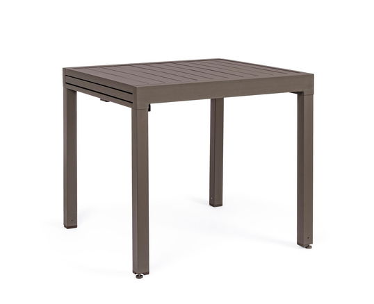 Masa extensibila de gradina / terasa din metal, Pelagius Grej, L83-166xl80xH75 cm
